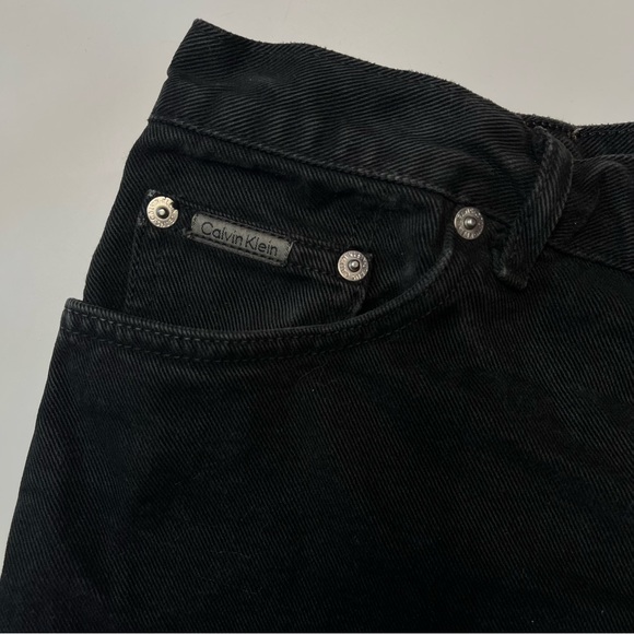 Vintage Calvin Klein Jeans black denim shorts size 10 - Picture 4 of 6